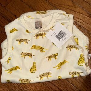 “Hallmark Baby” Sleeveless Safari Print Bodysuit in Cream, New w/ Tags, 18-24m